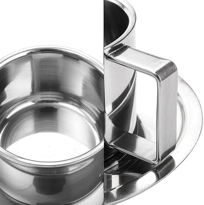 ZENFUN 4 Pack 6.8 oz Coffee Cups Set, 18/8 Stainless Steel Espresso Cup - Image 4