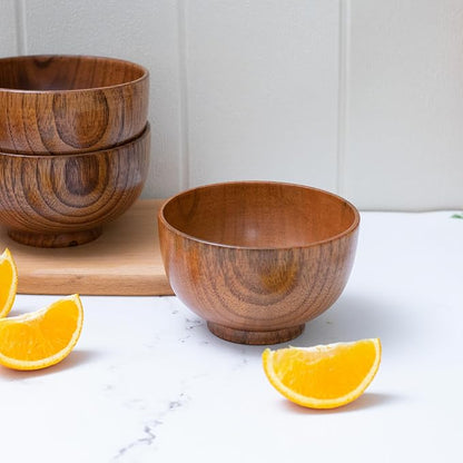 Handmade Wood Bowl, for Rice, Decoration - Image 5