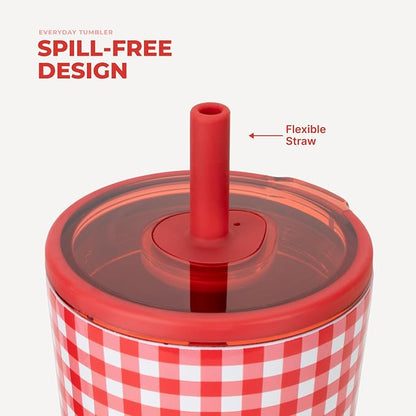 HydroJug Everyday Tumbler 20 oz, Ceramic-Lined Straw Cup, Summer Picnic - Image 4