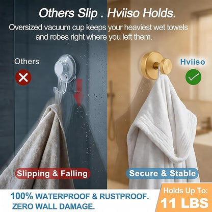 Vacuum Suction Cup Hooks for Shower, Shower Hooks for Inside Shower Glass Window - Image 3