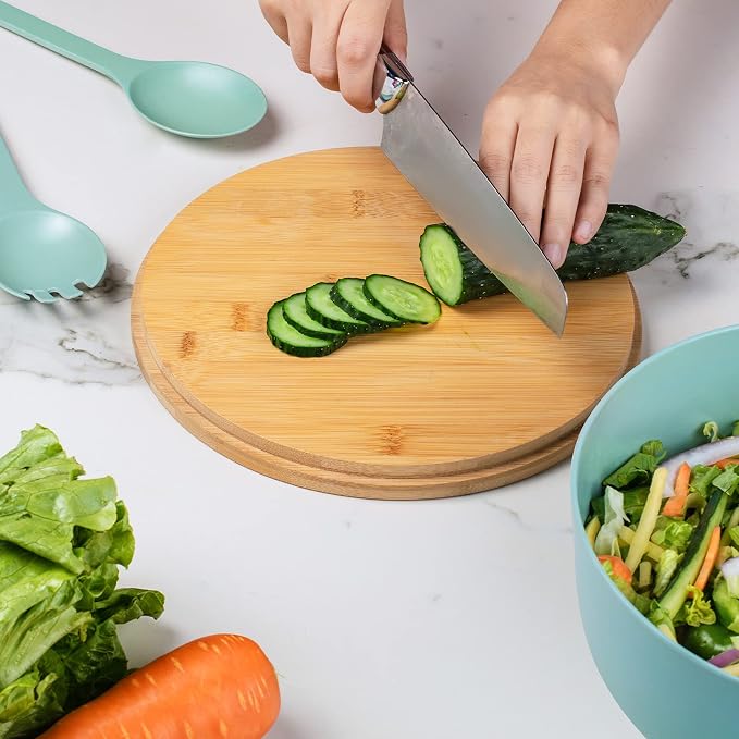 Bamboo Fiber 10 ″ Large Salad Serving Bowl Set - Image 3