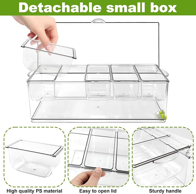 Ice Chilled Condiment Server Caddy, Bar Fruit Caddy - Image 5