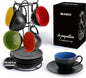 MIAMIO - Set of 6, Ceramic Stackable Cappuccino Cups Set / 6 Ounce Cappuccino by MIAMIO
