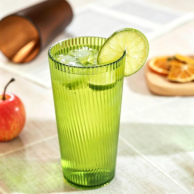 Plastic Drinking Glasses 8PCS, 19oz Reusable Kitchen Cups | Unbreakable - Image 2