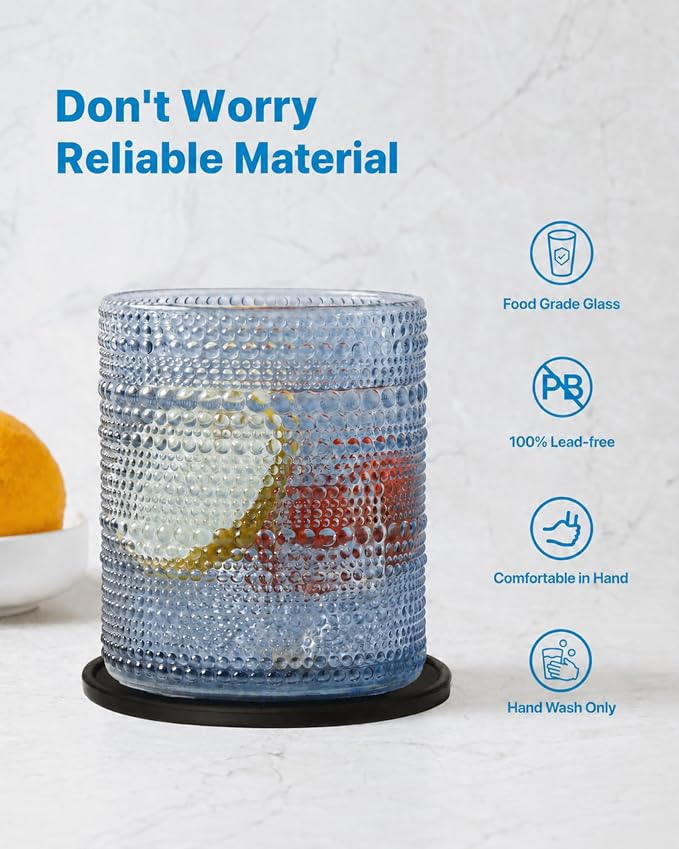 Hobnail Drinking Glasses Set of 12 - Image 3