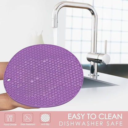 6 Pack Silicone Trivets for Hot Pots and Pans, Extra Large Non-Slip & Heat - Image 8