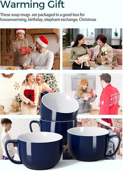 Teocera Porcelain Coffee Mugs, Soup Mugs Bowls - Image 3