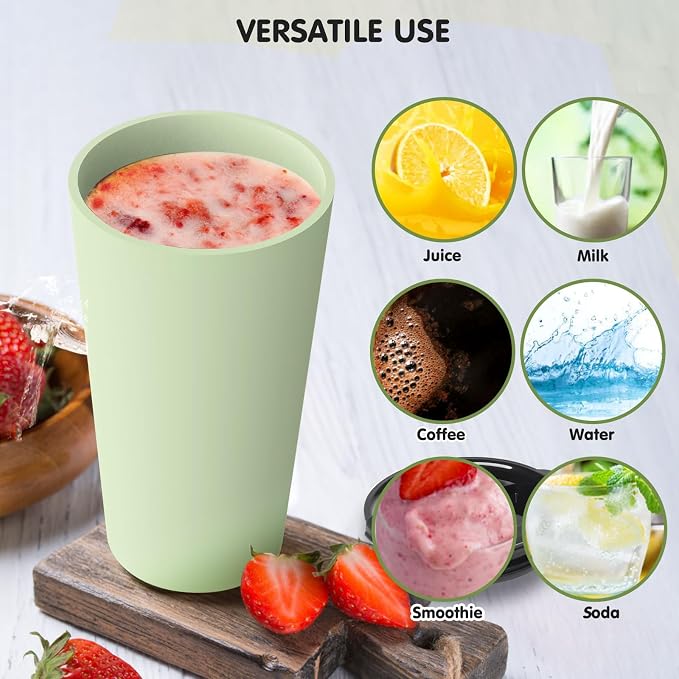 Greentainer 4 Pack Plastic Travel Coffee Mug Set, 20 oz Spill Proof Drinking - Image 6