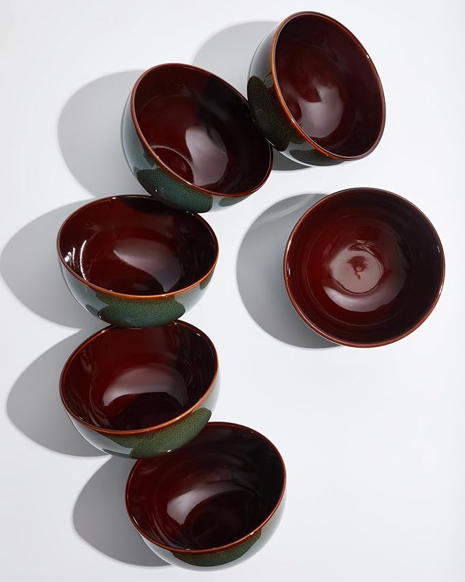 5.5" Cereal Bowls & Dessert Bowls Set of 6-22 Oz Small Bowls by Pokini