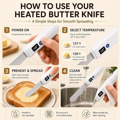 Heated Butter Knife, Rechargeable USB Electric Spreader - Image 5