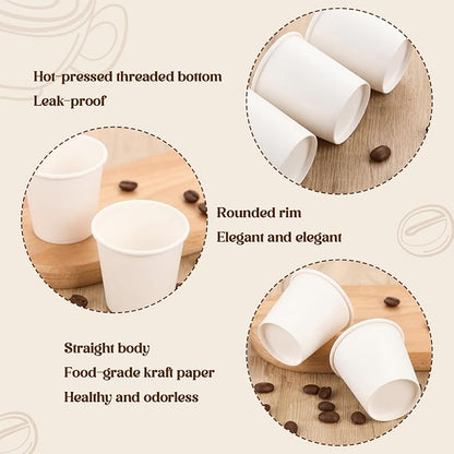 400 Pack 2oz Mini Coffee Cups Disposable Paper Cups Hot or Cold Beverage Cup - Image 3