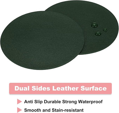 uxcell Round Drink Coasters Set of 6 Dual Sided Non-Slip Non-Stick Waterproof - Image 3