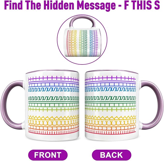 Fuck This Shit Hidden Message Coffee Mug 11OZ Ceramic Purple Cup | Funny Coffee - Image 2