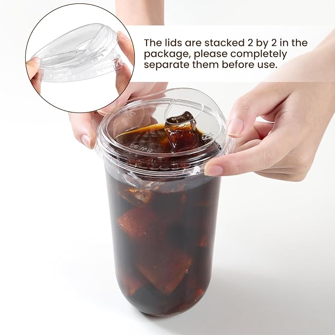 16 oz Round Bottom Clear Plastic Cups - Image 7