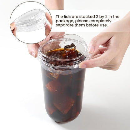 16 oz Round Bottom Clear Plastic Cups - Image 7