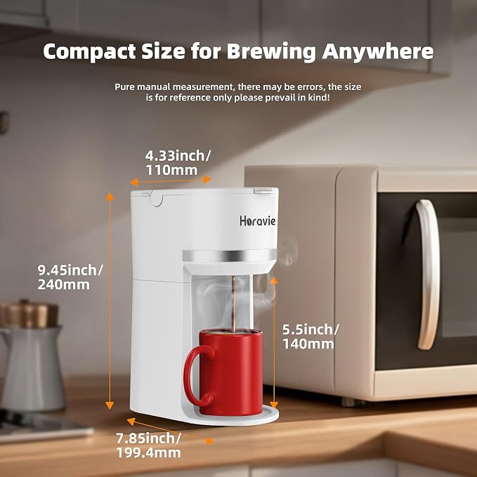 Horavie Mini Single Serve Coffee Maker - Image 4