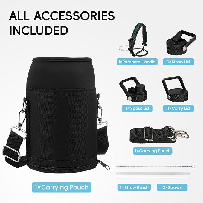 Konokyo 128 oz Insulated Stainless Steel Water Bottle Jug - Image 2