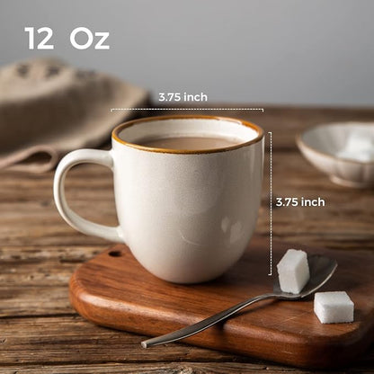 AmorArc 12oz Coffee Mugs, Ceramic Coffee Mugs set of 6 - Image 3