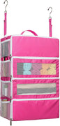 Suitcase Organizer, Travel Luggage Organizer Hanging Shelves Packing Cube Closet/Collapsible Portable Travel Organizer for Carry-on