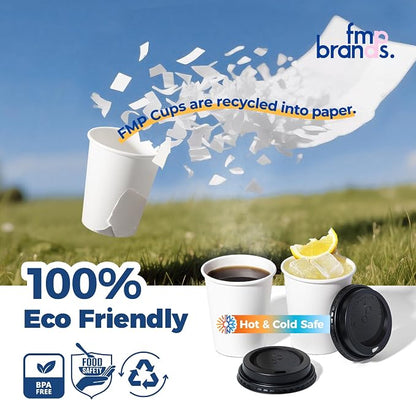Fit Meal Prep 100 Pack 8 oz Disposable Coffee Cups - Image 5