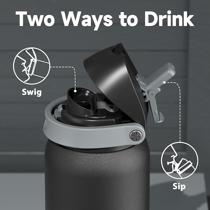 40 oz Insulated Water Bottle for Sports: Meoky Stainless Steel Water Bottle - Image 3
