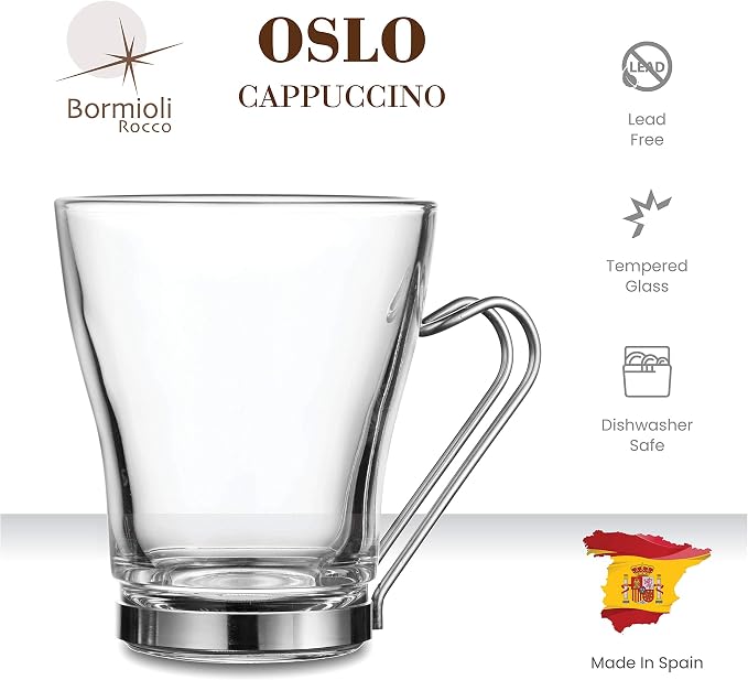 Bormioli Rocco Oslo 7.5 oz. Cappuccino Tempered Glass Cup - Image 3