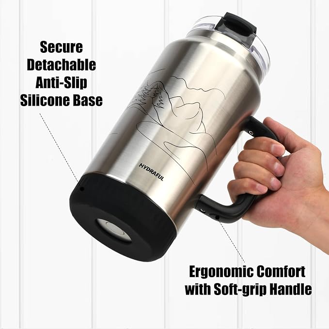 Hydraful 64 oz Tumbler with Handle and Straw - Image 6