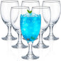 Patelai Set of 6 Water Goblet, 16 oz Clear Drinking Glasses Bulk Dishwasher Safe by Patelai