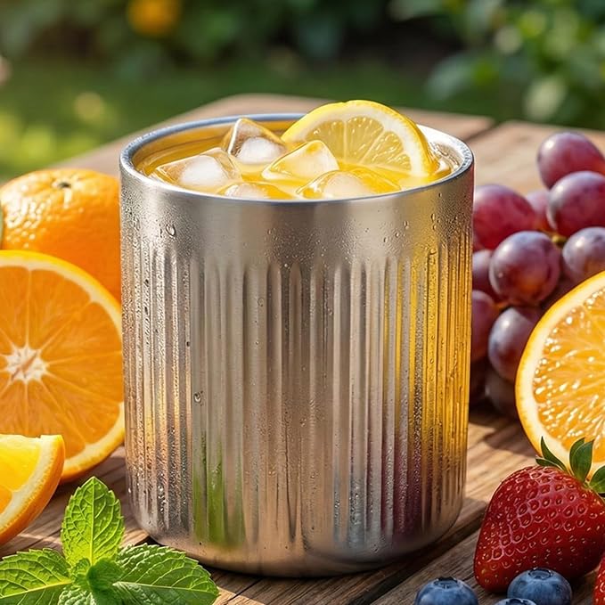 AOKZOE Vintage Coffee Cup, 304 Stainless Steel Double-Wall Insulated Tumbler by AOKZOE