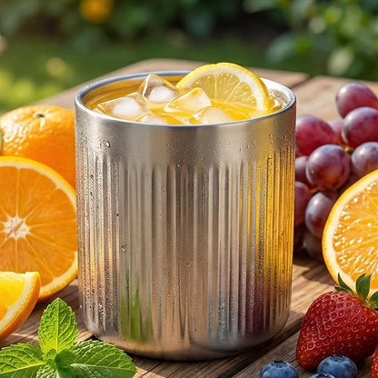 AOKZOE Vintage Coffee Cup, 304 Stainless Steel Double-Wall Insulated Tumbler by AOKZOE