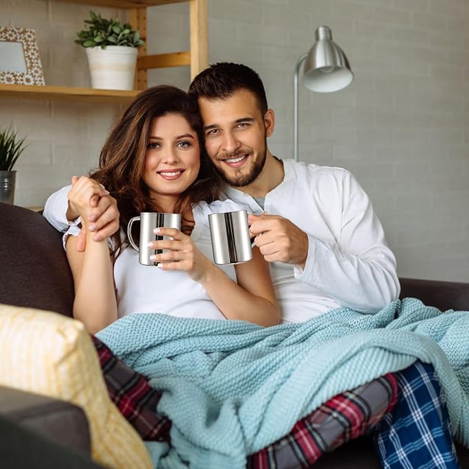 Yesland 2 Pack 13.5 oz Stainless Steel Double-Walled Metal Mugs - Image 7