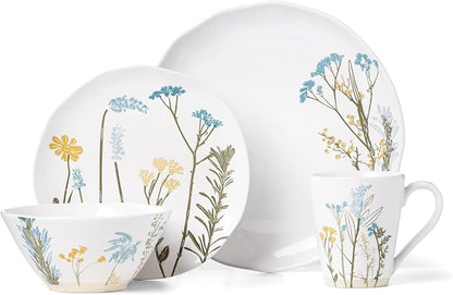 Lenox Dinnerware Sets, Wildflowers 16-Piece Dinnerware Set, Service by Lenox
