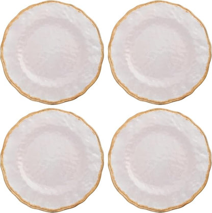 Karma, 8.75 inches Melamine Salad Plates Set of 4, Reusable Dishwasher Safe by KarmaGifts