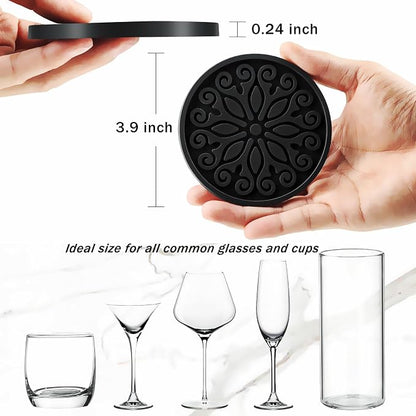 Silicone Coasters for Drinks, Resistant Reusable Drink Coasters-Great Gift for - Image 3