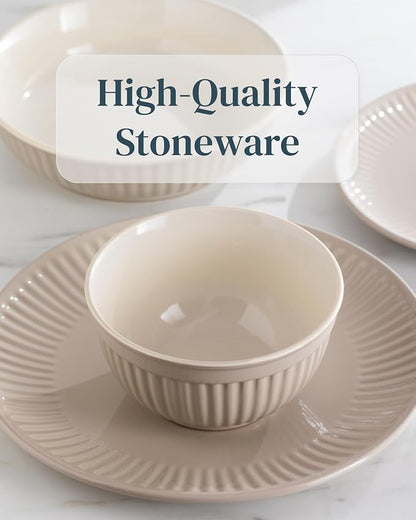 24 Piece Stoneware Dinnerware Set - Image 6
