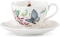 Lenox Butterfly Meadow Blue Porcelain Tea Cup and Saucer Set | Dishwasher safe by Lenox