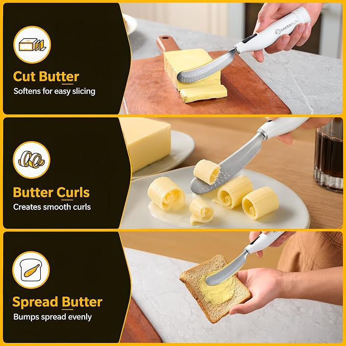 SakerPlus Heated Butter Knife, Rechargeable Electric Butter Spreader - Image 2