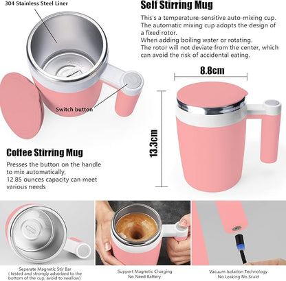 Self Stirring Mug, Rechargeable Auto Magnetic Coffee Mug - Image 2