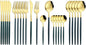 JASHII Flatware Serving Set 24 Piece, Stainless Steel Silverware Set, Modern by JASHII