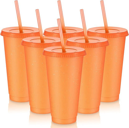 Uiifan 6 Pcs 24 oz Reusable Tumbler by Uiifan