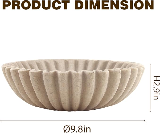 10'' Large Ruffle Decorative Fruit Bowl - Image 2