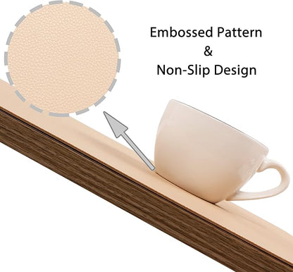 Wipeable Placemats Leather Table Mats Waterproof Heat-Resistant Easy to Clean for Dining Table Set Kitchen Table (2, Buff)
