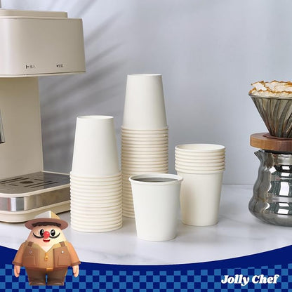 JOLLY CHEF 500 Count 5 oz Paper Cups, Disposable Bathroom Mouthwash White - Image 4