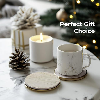 LIFVER Coasters for Coffee Table, Coasters for Drinks Absorbent, Drink Coasters - Image 8
