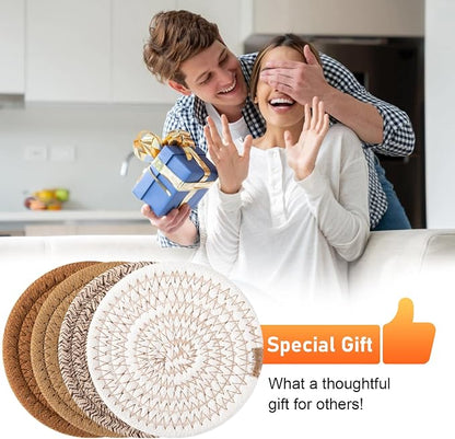 OIAHOMY 8 Pcs Coasters with Holder - Image 5