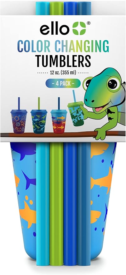 Ello 12oz Kids Plastic Reusable Color Changing Cups - Image 6