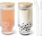 16 oz Ribbed Glass Tumbler by ICESIP
