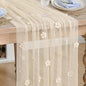Artoid Mode Flower Pearl Peach Gauze Table Runner 10FT, Seasonal Sheer Dining by ArtoidMode