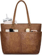 LOVEVOOK Work Tote Bags for Women, Embossed Retro Leather 15.6 Inch Laptop Bag by LOVEVOOK