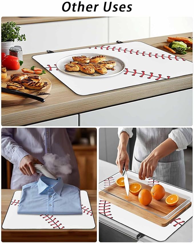 American Baseball Sports Induction Cooktop Protector Mat, Glass Top Stove Cover - Image 8